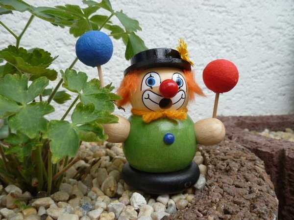 Moppelmann Clown grün - 12cm 